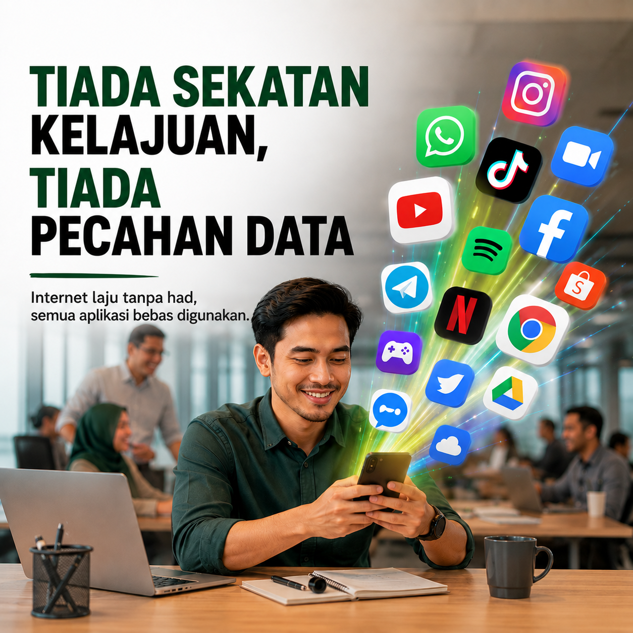 Penggunaan internet ONE-X Prepaid