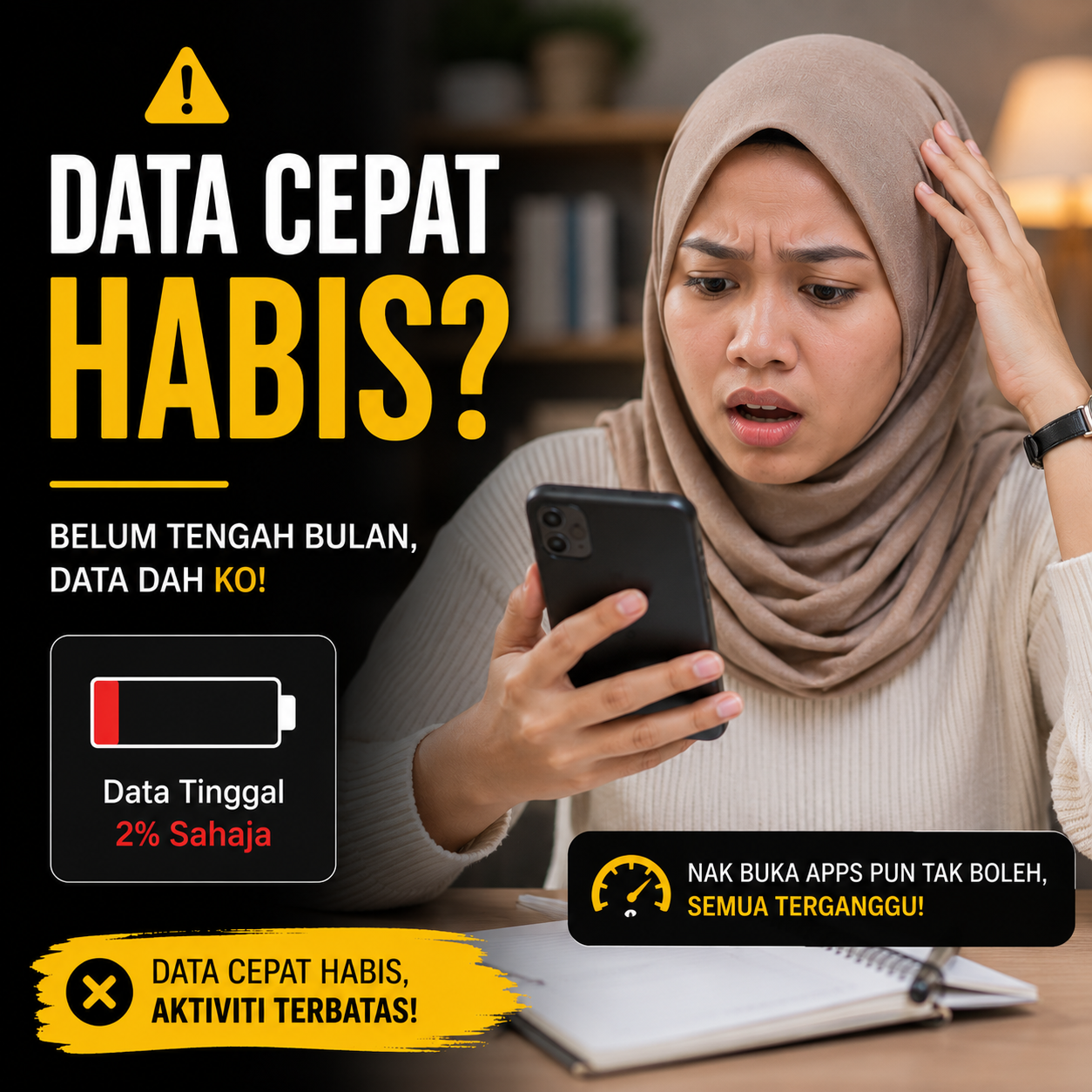 Data cepat habis